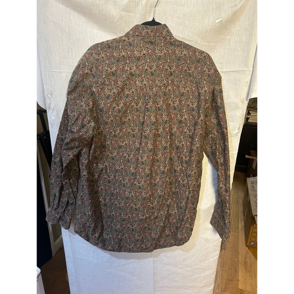 Roper Mens Long Sleeve Paisley Print Button Down Shirt Size L Casual Western - Picture 2 of 5